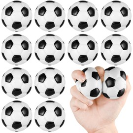 Ainiv 12pcs Squeeze Stress Balls, Sports Balls Party Favors, Sensory Stress Ball for Kids and Adults, Hand Exercise Stress Relief Balls, Squeeze Toys for Anxiety, Fidget,Tension, Manage Anger-Football