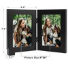 Frametory, 4x6 Double Picture Frame Hinged 2 Photos Frame Collage,