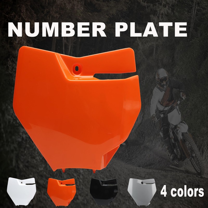 ABCERRSI Motorcycle Front Number Plate Dirt Bike Number Flat Plastic