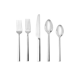 Fortessa Orson 18/10 Stainless Steel, 20 Piece Flatware Set (Service for 4), Silver