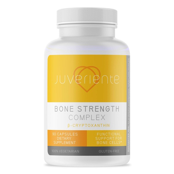 Juveriente® Bone Strength Complex/A Japanese Dietary Therapy for Cellular Level osteoporosis Relief, Packed with Vitamin C, D3, K2, Calcium, Phosphorus, Strontium and Boron / 90 Capsules for 30 Days