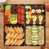 5 Pack Catering Trays with Lids Party Platters Dessert Bread
