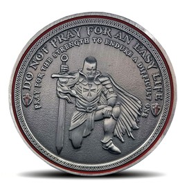 Knight Templar Challenge Coin Red Cross Religious Coin Inspirational Collection Coins