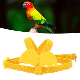 Bird Harness Leash Training Rope Flying Elastic for Parrot Flight Guide Comfy Wearing (Yellow)