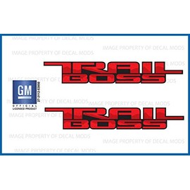 Decal Mods Trail Boss Replacement Decal Sticker for Chevy Silverado (2019-2024) Bed Side 1500 2500 HD (Set of 2) Red Black - FRBLK | FG6A6