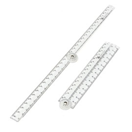 MASUNN Folding Acrylic Ruler Clear For Kids Student Office School