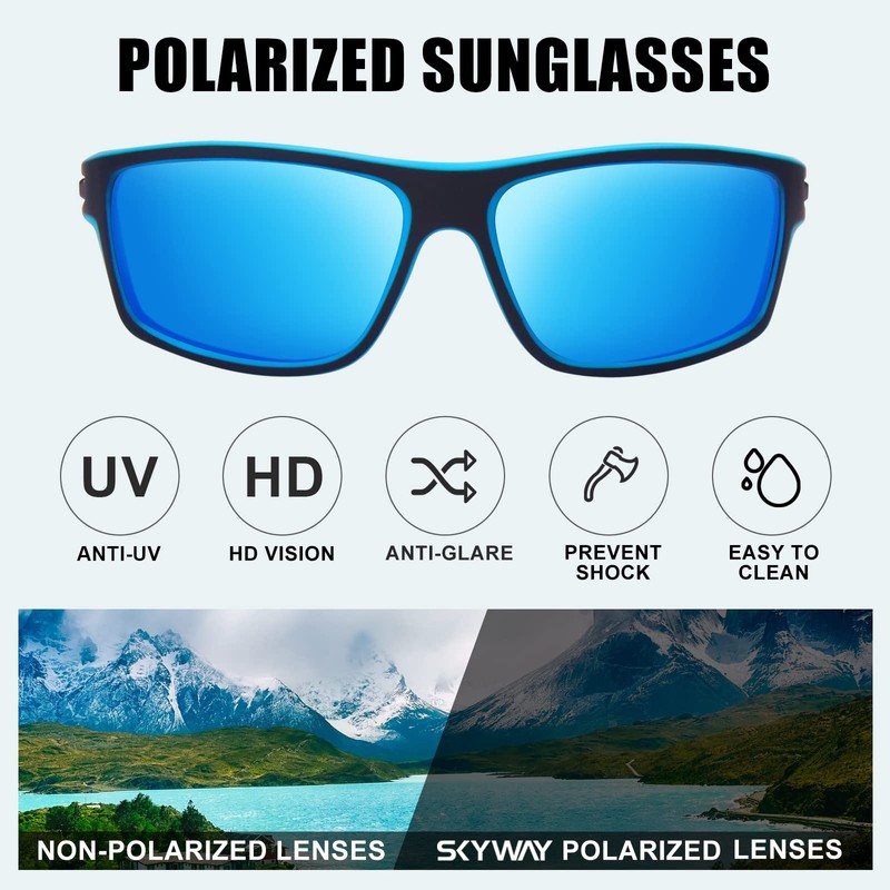 SKYWAY Polarised Sunglasses Men Sports Glasses Cycling Glasses Men Women