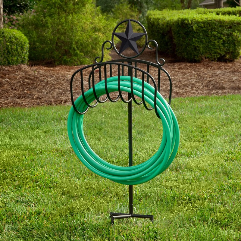 Liberty Garden 124-KD Manger w Star Hose Stand, Galvanized Top