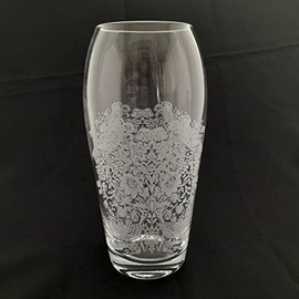 William Morris' Strawberry Thief Design - Dartington Crystal Barrel Vase