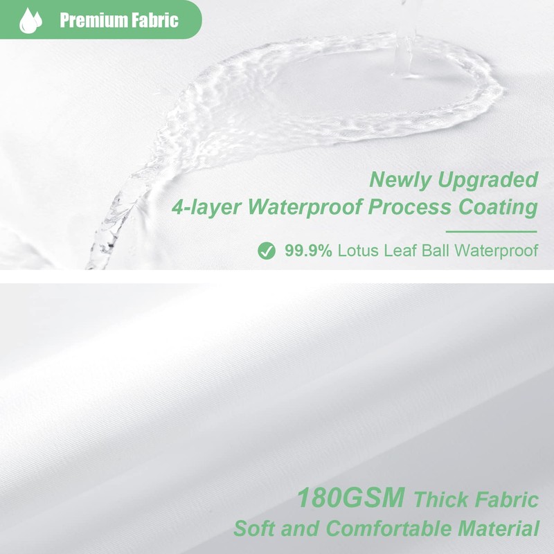 Dynamene White Fabric Shower Curtain, Tufted Chenille Striped Textured Cloth