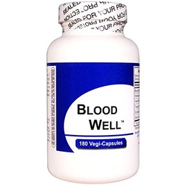 Blood Well (180 Capsules Per Bottle) -NO "Beef Bovine Capsules", no Common Fillers no Silica, Magnesium Stearate, Talc or Silicon Dioxide. Kosher/Vegan Capsules* (1)