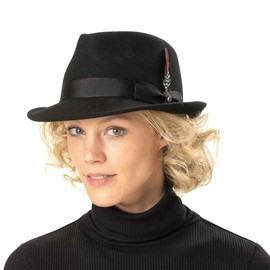 Stetson Elkader Trilby Felt Hat fedora men´s (XL (60-61 cm) - blue)