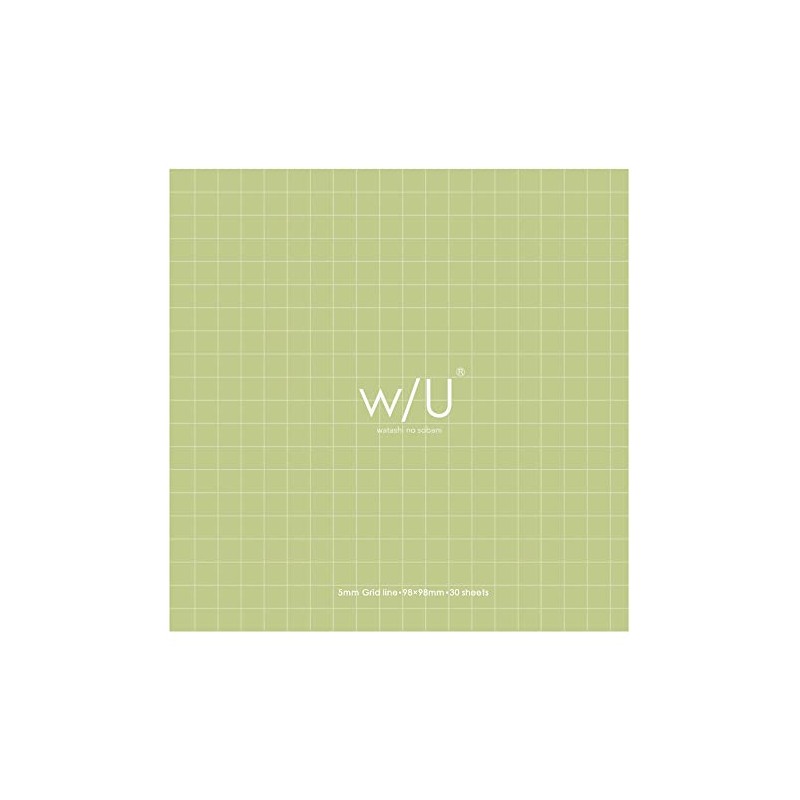 Nakabayashi W/U (Watashi no Sobani) Self-Stick Note, Square, Pistachio Green,