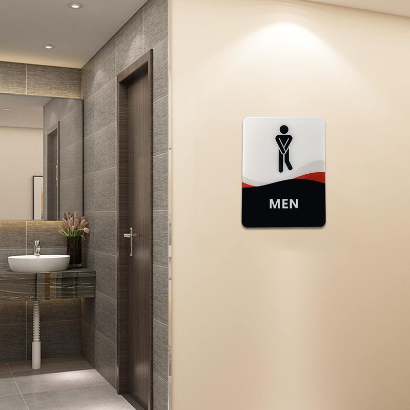 Restroom Sign for Business - ADA Compliant Braille Bathroom Sign