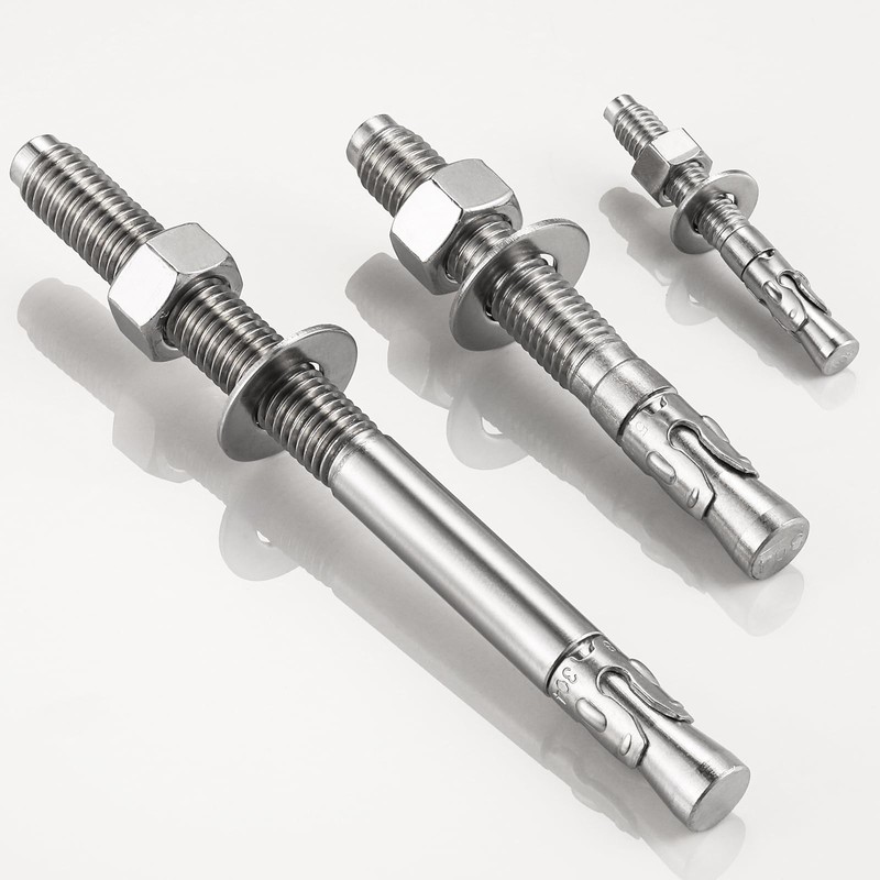 Wensilon 5Pcs 1/2x2-3/4 Inch Standard Fasteners for Heavy-Duty 304 Stainless