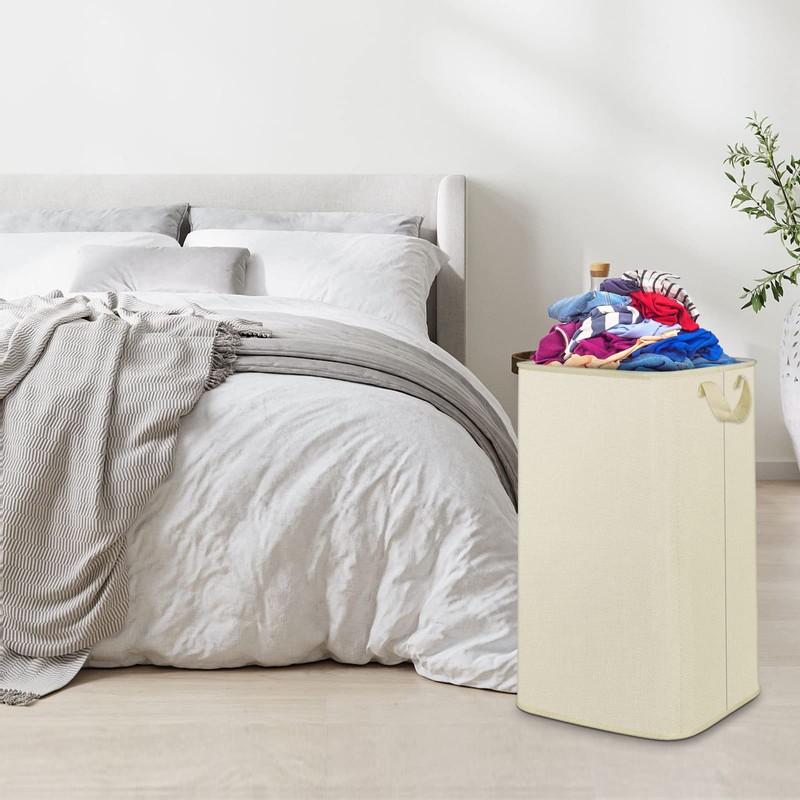 SNIGJAT Large Laundry Hamper, Tall Laundry Hamper with Sturdy Handles,