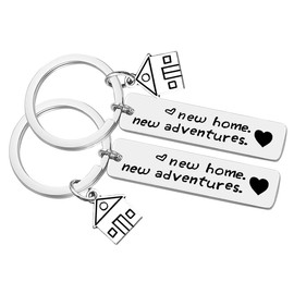 For New Home Keyring Set Housewarming Gift for New Homeowner Couples First Home Gift New House Keyring Gifts Moving in Keyring for New Home Owners Realtor Closing Gifts