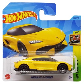 Hot Wheels - Koenigsegg Gemera - HW Exotics 4/10 - HKH95 - Short Card - Super Sports Car - Yellow - Mattel 2023