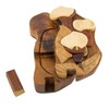 Calla Lily Handmade Carved Wood Intarsia Puzzle Box