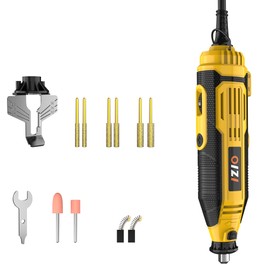 IZIO Yellow Electric Chainsaw Sharpener kit - high-Speed Knife & Chainsaw Sharpener Tool with 6 pcs High Hardness sharpeners & 1pcs Angle Scale Plate for All Chainsaw Chains.