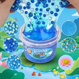 Joytry Capybara Slime Kit 10oz, Big Clear Slime Bucket for Kids 8-12 with 8 Packs Add-ins (Including Clay), Soft and Non-Sticky Kids Slime Toys, ASMR, Perfect Birthday for Boys Girls