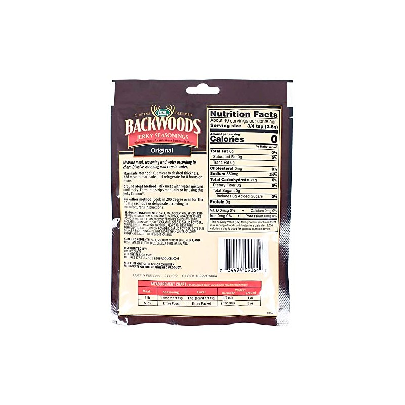 LEM Backwoods Original Jerky Seasoning, 5 Lbs.