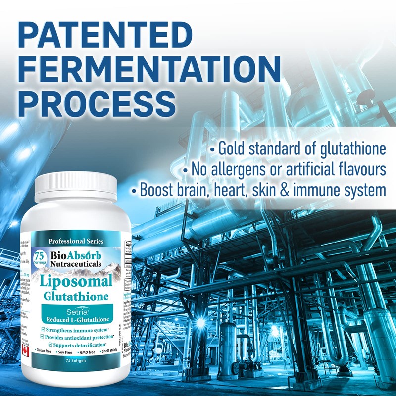Liposomal Glutathione 500mg - 37-Day Supply of Setria Reduced L-