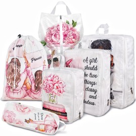 beautype 6 Set Compression Packing Cubes Compressed Storage Bags for Carry on Suitcases Packaging Luggage Bags Organizers for Travel