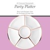 Plasticpro 6 Sectional Round Plastic Serving Tray/Platter (2, White &