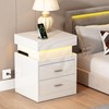 ChooChoo LED Nightstand with Charging Station, Smart Night Stand with