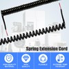 Coil Cord, 2 Conductor Wire, 18AWG/2, Retractable Spring Coiled Extension