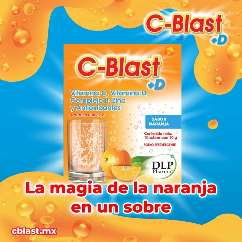 C-blastd Vitamina C D Complejo B Zinc Antioxidantes 3cajas Sabor