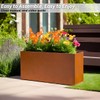 Watbick Corten Steel Planter Large Rectangle for Outdoor, Metal Planter