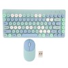 Wireless Keyboard and Mouse Retro Colorful Round Keycap 86 Keys
