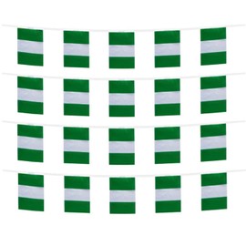 FFILL Nigerian Banner Flag String, Nigeria Mini Flag Small Banner, for Party, Shops and Bars Decorations, And International Day Celebrations.(Nigeria)