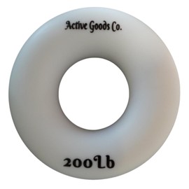 ActiveGoodsCo Hand & Forearm Exerciser - Single ring or Set, Resistance 10-120Lb, Diameter 2.5-3,5in. Visit to see more options (Single 200Lb-3.5in White)