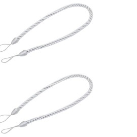 2pcs Grey Curtain Tiebacks 59CM Polyester Curtains Tied Rope For Home & Office Drapery