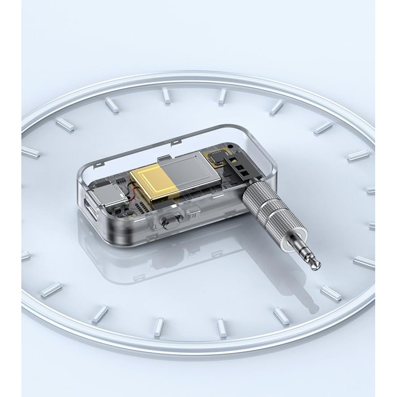 Bluetooth 5.3 Car AUX Audio Adapter Receiver Transmitter AUX Wireless