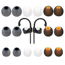 TSZYYM Earbud Tips Ear Bud Tips Soft Anti Slip Washable and Reusable Silicone Replacement Earbud Tips Fit Most in-Ear Earbuds(Inner Hole 3.8mm -5.1mm) 18pcs S M L