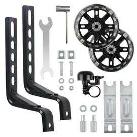 CENBEN 1 Pair Stabilisers for Childs Bike, K ids Bike Stabilisers Training Wheels for Kids Bike, Bike Side Support Mute Flash Wheels Stabilizers Mounted Kit for 12 14 16 18 20 Inch Children Bike