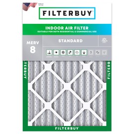 Filterbuy 17.5x23.5x2 Air Filter MERV 8 Dust Defense (1-Pack), Pleated HVAC AC Furnace Air Filters Replacement (Actual Size: 17.50 x 23.50 x 1.75 Inches)