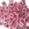 Trimming Shop Light Pink Plastic Tiles with Black Letters &