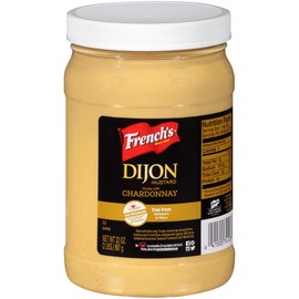 French's Dijon Mustard, 32 oz - One 32 Ounce Container of Thick and Creamy Dijon Mustard Made of Real Chardonnay Wine and Robust Spices Perfect for Elevating Entrees