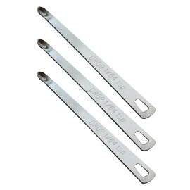 BERYLER 3 PCS 1/64 Teaspoon(1/64 Tsp | 0.083 mL | 0.083 cc) Single Measuring Spoon, Small Measuring Spoon Only, Individual Tiny Measuring Spoons, Stainless Steel Mini Measuring Spoons