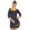 Maylynn 14142, costume stewardess flight attendant with bag., large, blue
