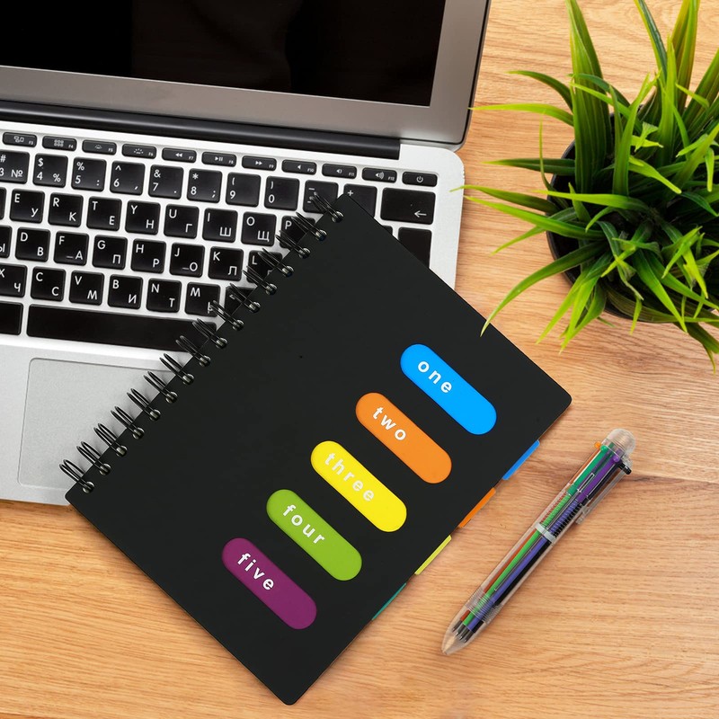 Kesote Subject Notebook with Multicolor Pen, Wire Bound Notebook 300