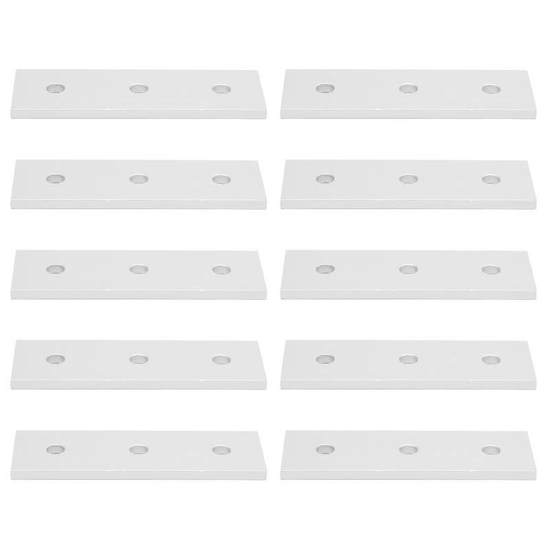 10pcs Aluminum Flat Connecting Joining Plate Flat Straight Mending Joining