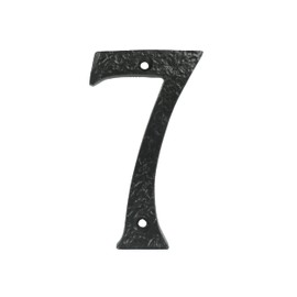 UAP House Numbers - 4 Inch Black Iron Door Numbers, Rustic Address Number Screw Fix For Front Doors And Gates, Made of Solid Cast Iron (Number 7)
