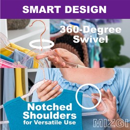 Premium Clear Invisible Acrylic Hangers,Crystal Plastic Hangers with Bling Rose Gold Glitter 50 Pack Ultra Slim & Space Saving Suit Hanger for Coats, Pants & Dress Clothes