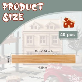 OLYCRAFT 40Pcs Miniature Dollhouse Flooring with Natural Texture 1:12 Scale Self Adhesive Dollhouse Wood Flooring Wood Color Mini Floor Boards for Miniature Pretending House Decorations